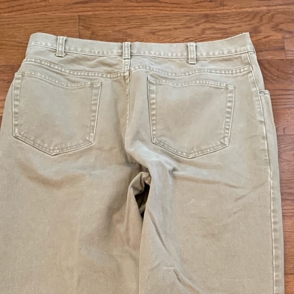 VINTAGE MENS 90S CHEROKEE CREAM KHAKI DAD CORE JEANS RANCH WORK FALL SCHOOL - Picture 3 of 5